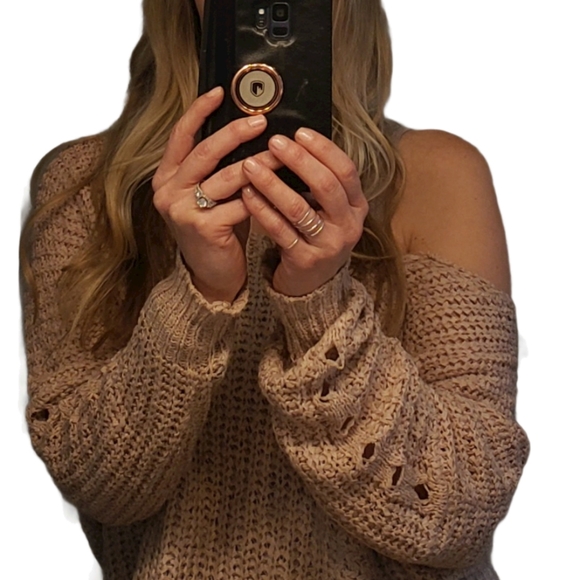 🌷Oversized V neck distressed sweater pale pink - Picture 10 of 12